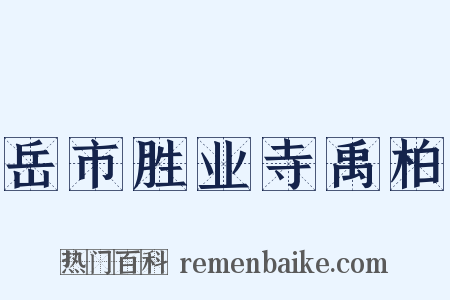岳市胜业寺禹柏是什么意思的图片